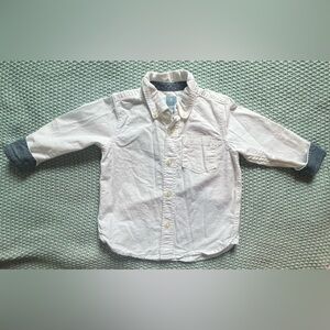 GAP baby Classic White & Denim Button Down Shirt